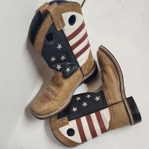 Cody James Patriotic USA Flag Cowboy Boots with Stars and Stripes Big Kids Sz 3D